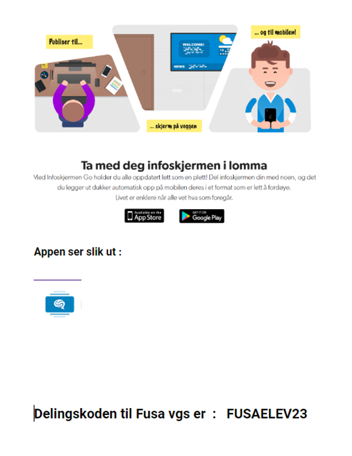 Infoskjermen GO